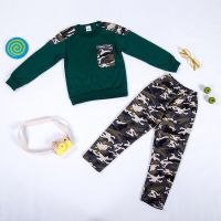 HOT Sale Teen Kids Baby Boys Letter Tracksuit Camouflage Tops Pants 2PCS Outfits Set