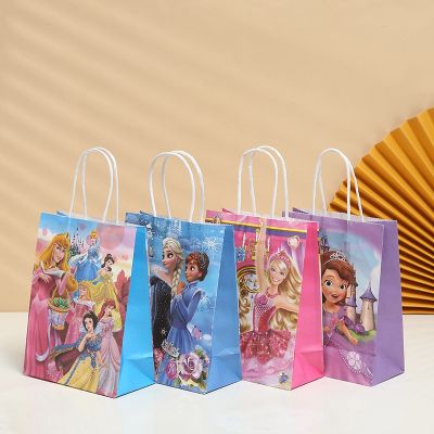 【YF】♧  6pcs/lot Frozen Birthday Decorations Paper Cartoon candy gift bag Supplies