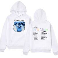 Eminem Slim Shady Tour Double Sided Print Hoodies Men Hip Hop Rap Punk Rock Style Sweatshirt Oversized Pullover Streetwear Size XS-4XL