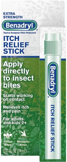 Gel lăn giảm ngứa côn trùng cắn benadryl extra strength itch relief stick - ảnh sản phẩm 1