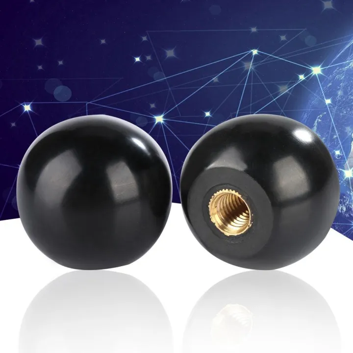 5Pcs Black Bakelite Ball Lever Knob ทองแดง ใส่ M12 * 40 Machine