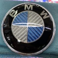 BM ป้าย โลโก้ 1ชิ้น ฝากระโปรง หน้า หลัง logo badge 82มิลลิเมตร เคฟร่า ฟ้า ขาว X3 X5 X6 silver blue white black