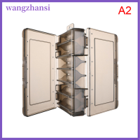 Wangzhansi กล่องอเนกประสงค์ตกปลาสองด้าน12 14ช่องเหยื่อตกปลากล่องเก็บของ