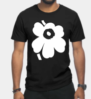 Marimekko Unikko（flower）graphic printed 100% Cotton Round neck Men Short Sleeve T-Shirt for men