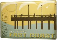 【CW】 Tin Sign Wall Adventurer east of Florida Metal Plate 8X12 quot;