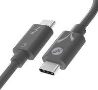 SABRENT Thunderbolt™ 3 (Certified) USB Type-C Cable | up to 40 Gbps | Supports 100W (5A, 20V) Charging | E-Mark Chip | (7.8"/ 20 cm) in Gray (CB-T320-GRY) Grey