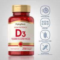 HOT ITEM Vitamin D3 10,000IU | 250 mcg. (250ซอฟต์เจล) วิตามินดี3 บำรุงกระดูก ป้องกันโรคกระดูกพรุน