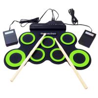 Folding Hand Roll Up Thicken Silicone Kids Electronic Drum Percussion Instrument for Music Equipment Accessories Attachment