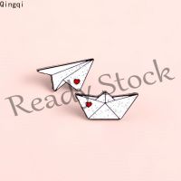 【hot sale】 ◐ B36 Paper Plane Boat Enamel Pins Love Brooches Lapel Pin Badges Mini Jewelry Gift for Kids Friends