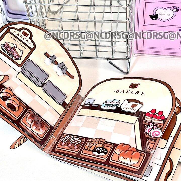 ของเล่นเบเกอร์โฮมเมดหนังสือ-diy-sanrio-pachacco-cinnamoroll-โฮมเมดแบบ-diy-บีบหนังสือของเล่นนวดวัสดุที่ทำด้วยมือของขวัญเครื่องเขียนสำหรับเด็กของเล่นป้องกันความเครียด