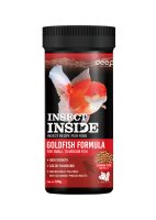 Deep Insect Inside อาหารปลาทองทุกสายพันธุ์ สูตรเร่งโต&amp;เร่งสี หอมมาก ทานดี น้ำไม่มีขุ่น ( ขนาด100 กรัม)