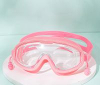 Large Frame Swimming Goggles Integral Ear Plugs Dazzling Color Plating Men And Women Waterproof anti-fog Goggles Diving Goggles Goggles