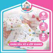 Khăn sữa xô 6 lớp Manny FREESHIP Khăn mặt dày