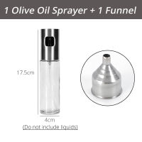 Olive Oil Sprayer Dispenser For BbqCookingVinegar Glass Bottle With Leak-Proof, Spice Drops Jar Seasoning Kitchen Tools