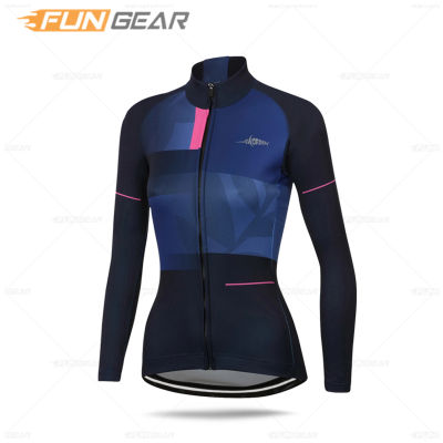 Women Long Sleeve Cycling Jersey Lady Bicycle Road Bike Uniform Spring Autum MTB Clothing Breathable Team Cycle Sweatshirt