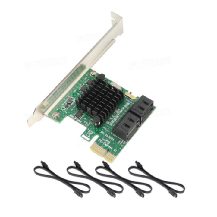 Pcie To Sata Expansion Card Pci Express X1 To 4 Ports Sata 3 30 Iii 6gbps Ssd Controller Pci E 0381