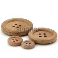 11.5-35mm natural color clothes wooden button  male shirt 4 holes button  baby garment small buttons SP01 Haberdashery