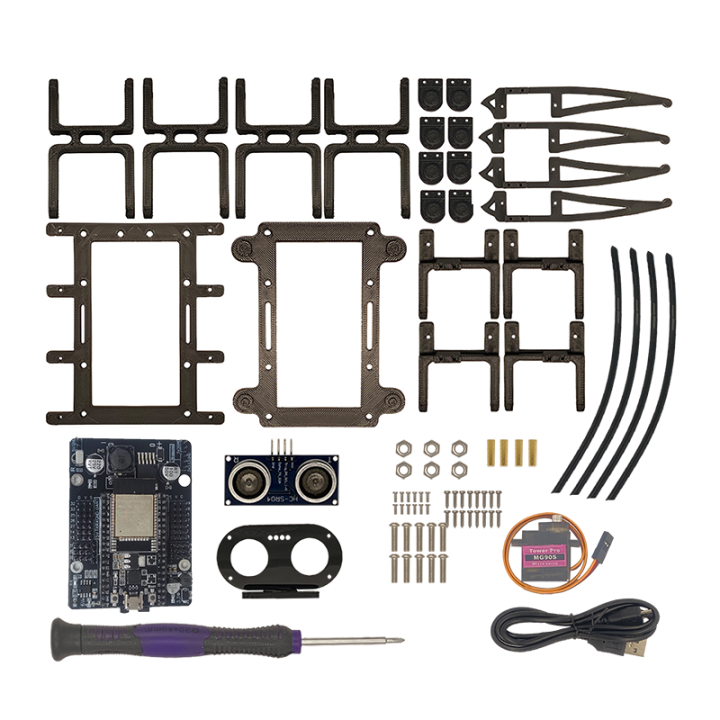 quadbot-td-3dof-quadruped-biomimetic-แมงมุมการเขียนโปรแกรมหุ่นยนต์สนับสนุน-a-rduino-บลูทูธประกอบการควบคุมระยะไกล-diy-ชุดต้นกำเนิด