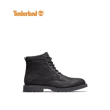 Men's black leather timberland on sale boots