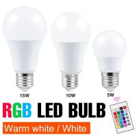 [Super bright bulb] WENNI Spotlight LED RGBW โคมไฟ5W 10W 15W RGB หลอดไฟ E27 220V Bombilla 110V Ampoule สีสันปาร์ตี้แสง