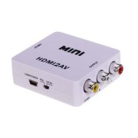 โปรโมชั่น HDMI to AV Converter ตัวแปลงสัญญาณภาพและเสียงจาก HDMI เป็น AV (สีขาว) ราคาถูก สายดิจิตอล สายHDMI สายทีวี สายสัญญาณทีวี