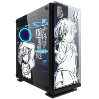 Misaka Mikoto สติกเกอร์ลายอะนิเมะรูปลอกตกแต่งการ์ตูนญี่ปุ่นสำหรับ Casing PC,สำหรับคอมพิวเตอร์ขนาดกลางกันน้ำสามารถลอกออกได้