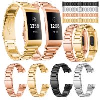 Zapasowa bransoleta ze stali nierdzewnej smartband z zegarkiem pasek do Fitbit Charge 3 Quick Release SmartWatch akcesoria pomocnicze