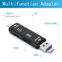 5ใน1 USB มัลติฟังก์ชั่นชนิด2.0 C/USB/ไมโคร USB USB/TF/SD การ์ดหน่วยความจำเครื่องอ่านบัตร OTG อุปกรณ์มือถือคอมพิวเตอร์อะแดปเตอร์สำหรับตัวอ่าน