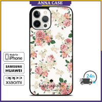 KateSpade Flower 235 เคสโทรศัพท์สำหรับ iPhone 14 Pro Max / iPhone 13 Pro Max / iPhone 12 Pro Max / XS Max / Samsung Galaxy Note 10 Plus / S22 Ultra / S21 Plus ฝาครอบเคสป้องกันการตก