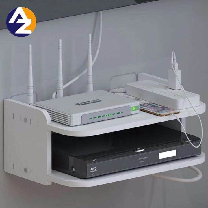 AZ living room TV wall set-top box rack router storage box wall wifi ...