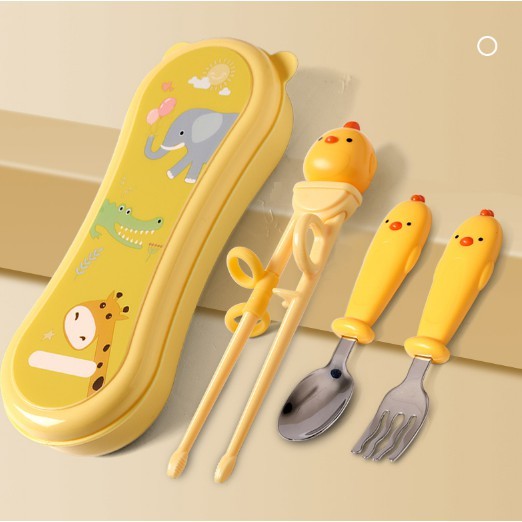 Bộ muỗng đũa nĩa tập ăn cho bé thương hiệu goryeo baby hàn quốc - ảnh sản phẩm 3