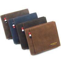 【 Cw】men S Wallet Money Bag Solid Color Leather Business Large-Capacity Fashion R Business Wallet Vintage Male Walltes Purse