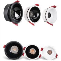 ZZOOI Recessed Dimmable Anti-Glare LED Downlight 7W/12W/15W/18W 20W COB Ceiling Spotlight AC90~260V Backlight Home Lighting