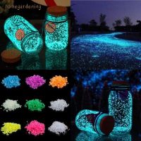 Glow in the Dark luminous Colorful Pebbles Fish Tank Aquarium Stones Garden