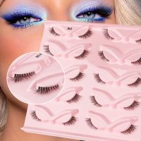 3/5/10 Pairs Half Lashes Fox Eye Wispy Fluffy Faux Cils Makeup Natural Winged Fake Eyelashes Wholesale Half Lashes maquillage Shoes Accessories