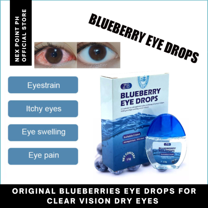 Original Blueberries Eye Drops for Clear Vision Dry Eyes Congestion