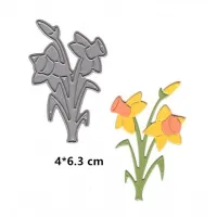 Vivid Daffodil ดอกไม้ป่าโลหะที่ตัดลายกระดาษ Stencil สำหรับ Diy Scrapbooking ลายนูนการ์ดกระดาษตกแต่ง Die