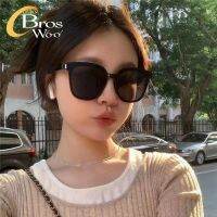 (Bros Woo) Retro Big Frame Square Sunglasses For Women Classic Anti Uv Driving Shades For Men