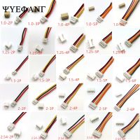 【YF】 10 Sets SH 1.0mm JST 1.25mm ZH 1.5mm PH 2.0 XH 2.54mm 2Pin /3/4/5/6/7/8/10P Male   Female Plug Connector with 100mm length Wire