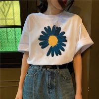 COD DSFDGDFFGHH Pure cotton short-sleeved t-shirt female students Korean version of loose womens 2020 trend large size fat MM shirt纯棉短袖t恤女学生韩版宽松女装2020潮大码胖MM上衣体恤wcan129.sg 8.11