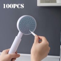 50/100pcs Shower Head Cleaning Brush White Small Brush Pore Gap Clean Anti clogging Nylon For Kitchen Toilet Phone Hole Brushes