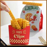 12pcs Plastic Reusable food Sealing Bag ClipsCute French Fries Sealing Clip Storage Snack Bag Sealing Clip Moisture-Proof Sealing Clamp Food Seal Refridgerator Magnets For Storage in Kitchen Fridge Freezer