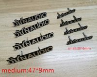 【HOT】 10X DYNAUDIO speaker aluminum with 2 pins trumpet horn sound letter stickers car styling For CC New Beetle