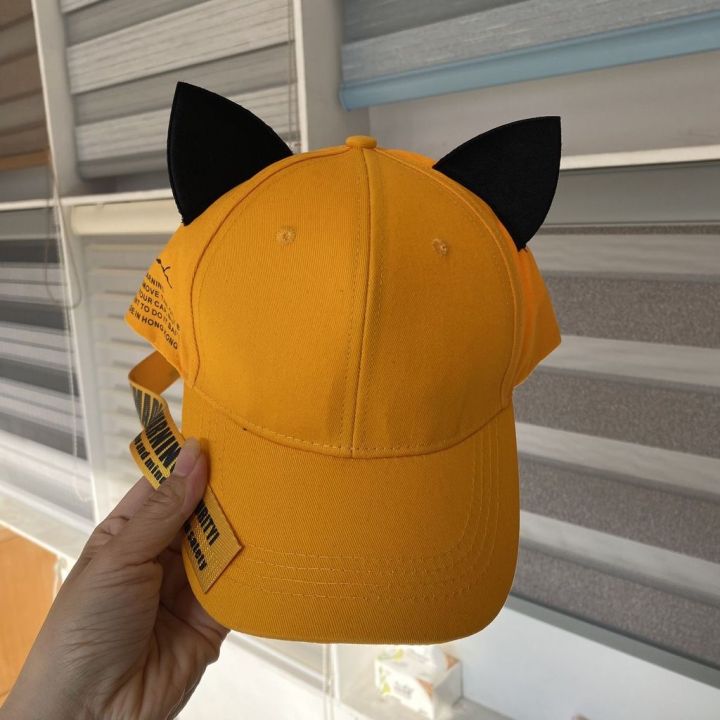 หมวกแก๊ป-แต่งหูแมว-สไตล์เกาหลี-สําหรับผู้หญิง