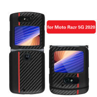 Luxury Case for Motorola Razr 5G All-inclusive Shockproof Cover Carbon Fiber Pattern Phone Shell for Moto Razr 5G 2020 Case