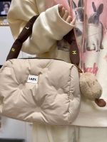 ❆❏♀ Autumn and winter bags for women 2022 new square omelette bag down bag shoulder handbag cheese bag pillow bag soft bag