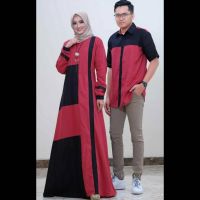 Priskila Cell Nazwa คู่ MC Moscrepe วัสดุ (สามารถเสื้อผู้ชาย + ผู้หญิง Abayas) Nightgown คู่คู่ใหม่ล่าสุด2022 Nightgown คู่คู่ Kondangan Nightgown เสื้อคลุมคู่2022