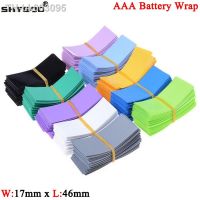 ♕♠☸ 50/500pcs AAA Lipo Battery PVC Heat Shrink Tube Width 17mm Length 46mm Insulated Film Wrap Protect Case Pack Wire Cable Sleeve