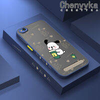 เคส Chenyyyka สำหรับ Xiaomi Redmi 5 5A 5 PLus เคสลายการ์ตูนแก้วใส่นมชา Pochacco บางมีน้ำค้างแข็งโปร่งใสแข็งขอบสี่เหลี่ยมกันกระแทกปลอกซิลิโคนคลุมทั้งหมดป้องกัน Softcase