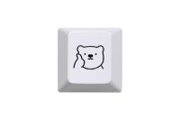 【☑Fast Delivery☑】 sijieyis8 แป้นพิมพ์น่ารัก Litte Bear Artisan Keycap สวิตช์อลูมิเนียมชุบไฟฟ้า Cnc R1รองรับสวิตช์ Mx เชอร์รี่โปรไฟล์เทคโนโลยีจ่ายสีขาว